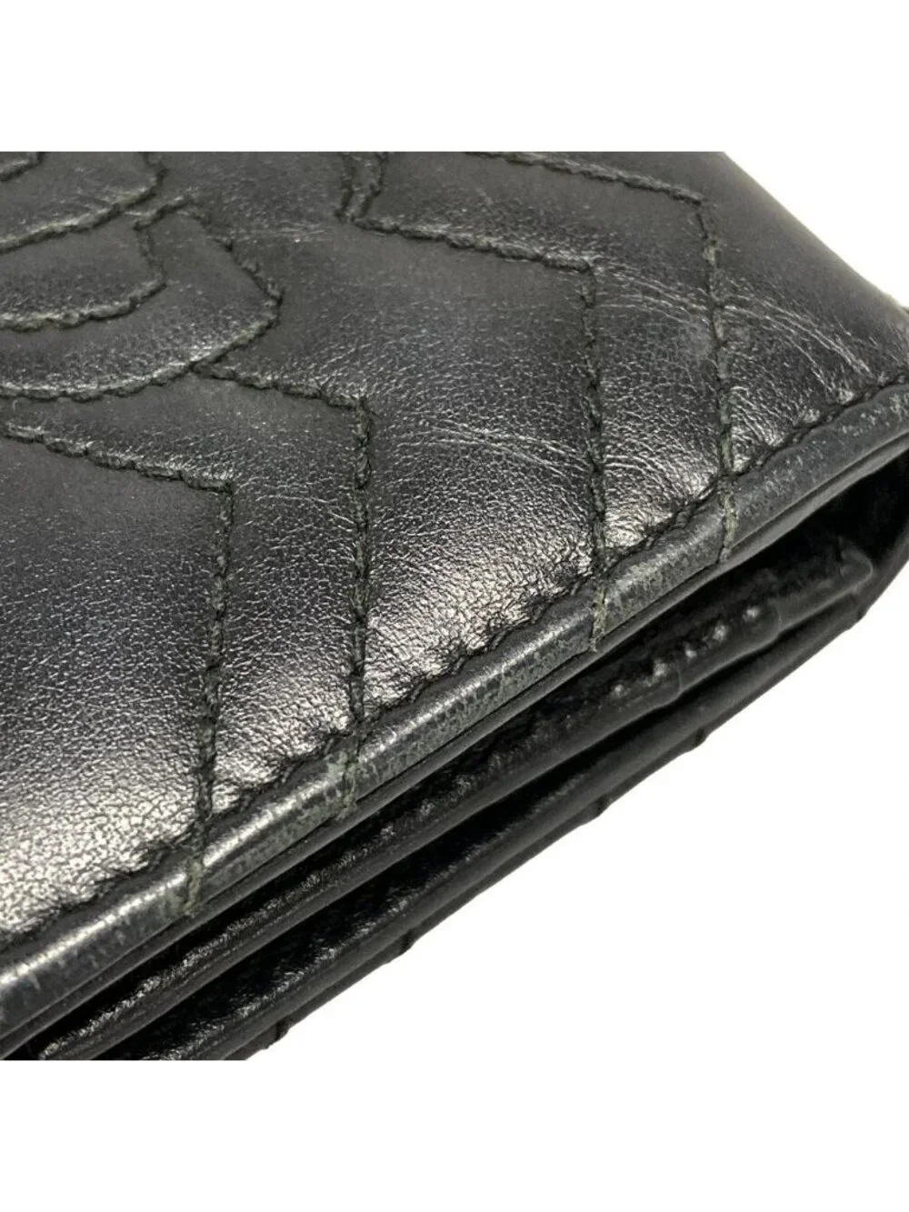 ★SOLD★ Gucci Coin Case GG Marmont Black Leather - Picture 12 of 13